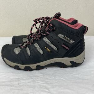 Keen Koven Womens High Top Boots Sz 9 Black Gray Pink Waterproof Hiking 1011200